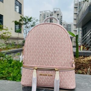 Michael Kors Blush Pink Signature Mini Backpack